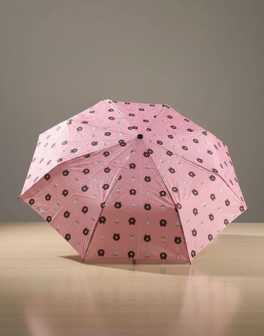 Printed 3 Folding Umbrella