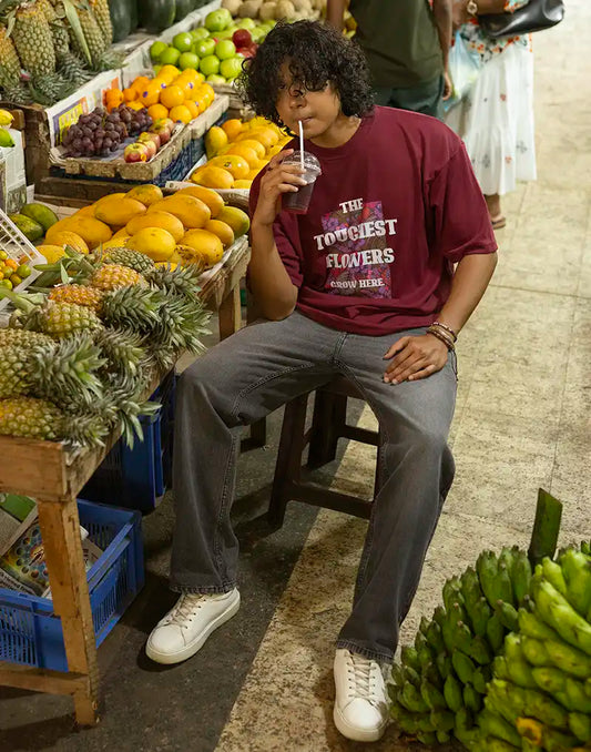 JOBBS GRAPHIC PRINTED OVERSIZED T-SHIRT