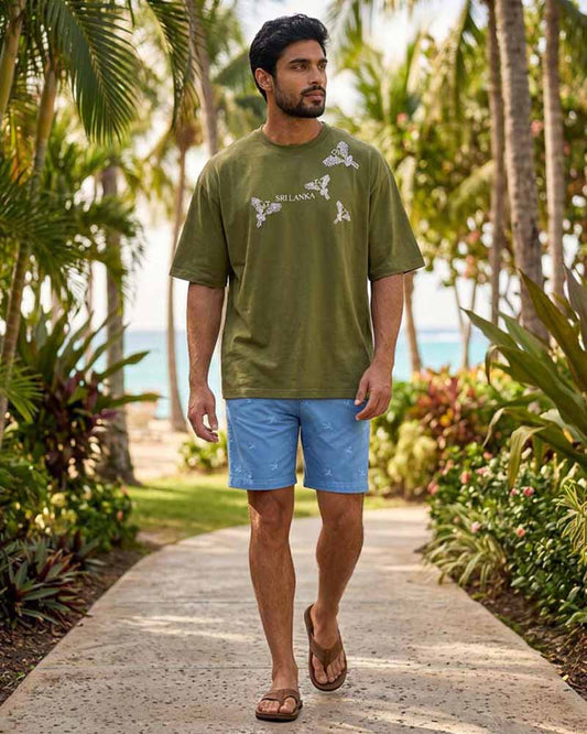 AMAZING LANKA GRAPHIC PRINTED OVERSIZED T - SHIRT