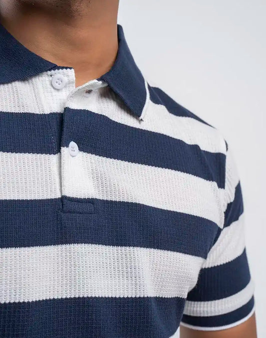 JOBBS STRIPED POLO T - SHIRT