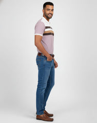 BIGG BOSS STRIPED POLO T - SHIRT
