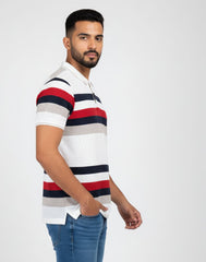 BIGG BOSS STRIPED POLO T - SHIRT