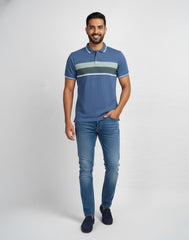 BIGG BOSS STRIPED POLO T - SHIRT