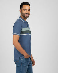 BIGG BOSS STRIPED POLO T - SHIRT