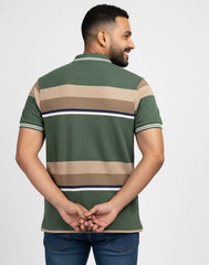 BIGG BOSS STRIPED POLO T - SHIRT