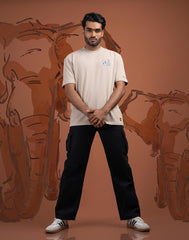 AMAZING LANKA CREW NECK TYPO GRAPHIC T - SHIRT