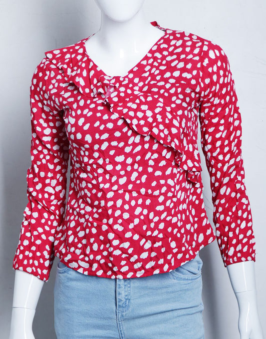 0300915392RED_Ladies_T-Shirt_Fashion Bug Online Store