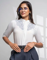 AMANI LONG SLEEVE EMBROIDERED TOP