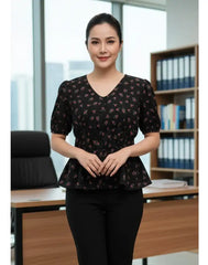 GIVO CASUAL PRINTED BLOUSE