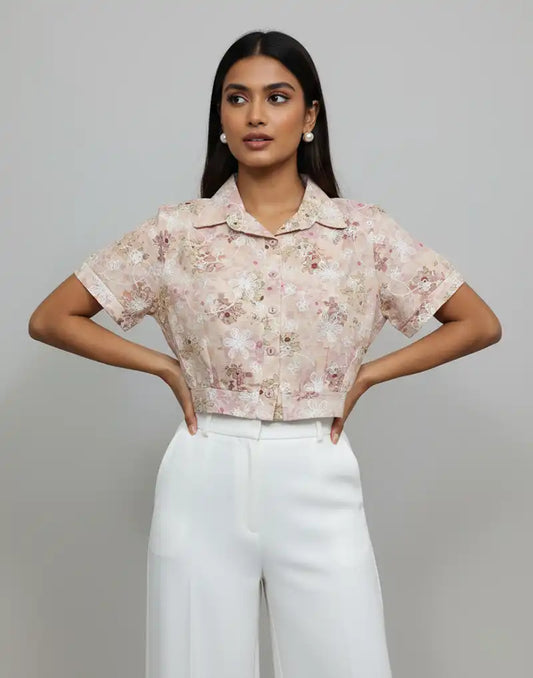 GIVO SHORT SLEEVE CROP TOP