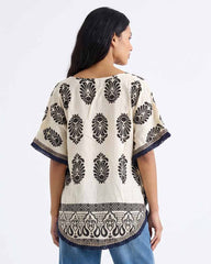 Ladies V-Neck Kaftan Style Blouse Top