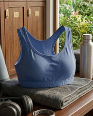 Women's padded cotton sports bra