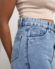 WOMEN'S WIDE LEG EMBROIDERED JEANS