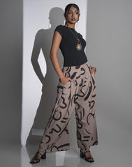 GIVO PRINTED WIDE LEG PANT