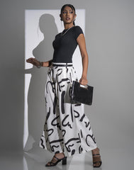 GIVO PRINTED WIDE LEG PANT