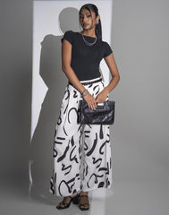 GIVO PRINTED WIDE LEG PANT