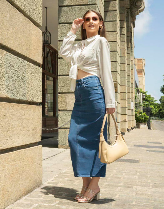 GIVO DENIM SKIRT