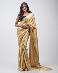 ETHNIC FUSION PLAIN SILK SAREE