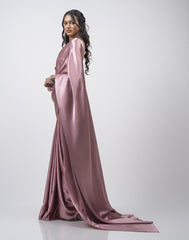 ETHNIC FUSION PLAIN SILK SAREE