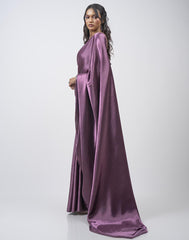 ETHNIC FUSION PLAIN SILK SAREE