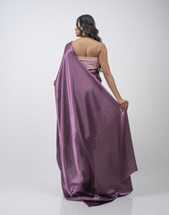ETHNIC FUSION PLAIN SILK SAREE