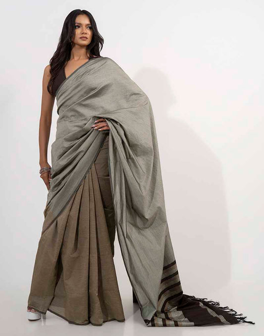 ETHNIC FUSION HANDLOOM SAREE