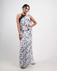 ETHNIC FUSION PRINTED BATIK INSPIRED SILK SAREE