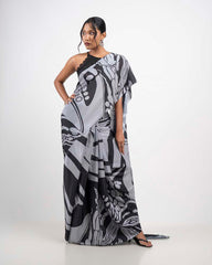 ETHNIC FUSION PRINTED BATIK INSPIRED SILK SAREE