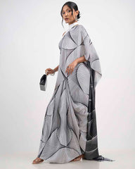 ETHNIC FUSION PRINTED BATIK INSPIRED SILK SAREE