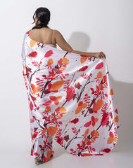 ETHNIC FUSION PRINTED BATIK INSPIRED SILK SAREE