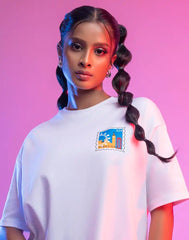 A . OVERSIZED PRINTED T - SHIRT