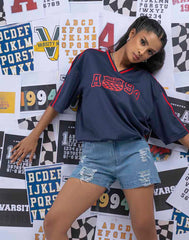 A . OVERSIZED PRINTED T - SHIRT
