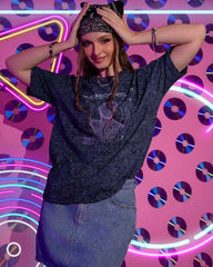 A . OVERSIZED PRINTED T - SHIRT