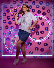 A . OVERSIZED PRINTED T - SHIRT