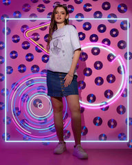 A . OVERSIZED PRINTED T - SHIRT