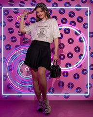 A . OVERSIZED PRINTED T - SHIRT