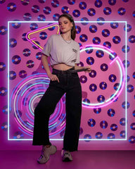 A . OVERSIZED PRINTED T-SHIRT
