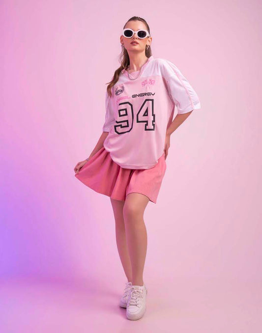 A . OVERSIZED PRINTED T - SHIRT