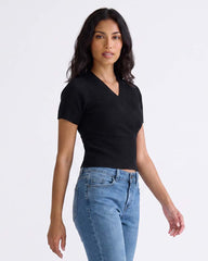 Ladies Crossover V-neckline style Top
