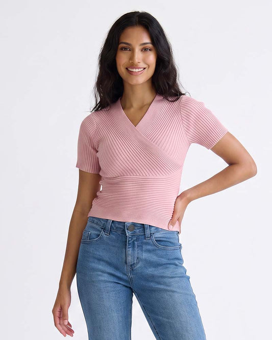 Ladies Crossover V-neckline style Top