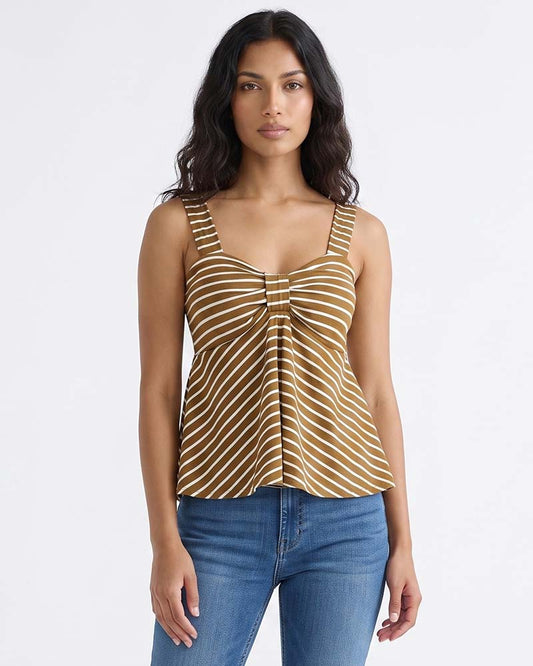 Ladies Sleeveless Striped Top
