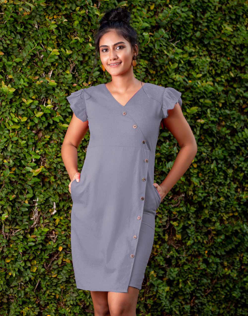 0310103199GRY (2)_DRESS_FASHIONBUG_SRI_LANKA