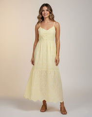 SLEEVELSS EMBROIDERED DRESS