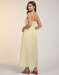 SLEEVELSS EMBROIDERED DRESS