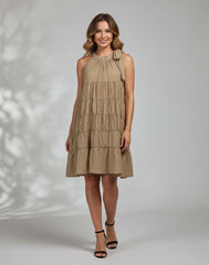 SLEEVELSS TIERED DRESS