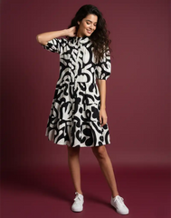 GIVO PRINTED DRESS