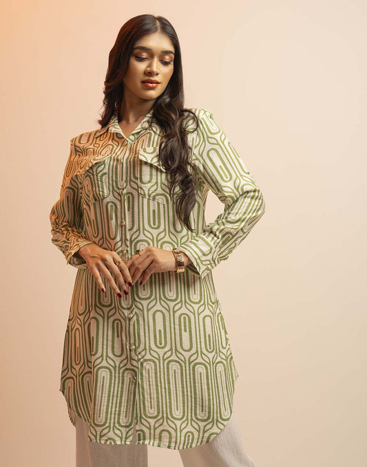 DAISY STREET ORNAMENTAL PRINTED TOP