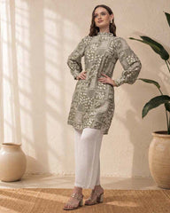 DAISY STREET PRINTED LONG TOP