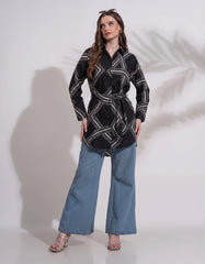 GIVO PRINTED LONG TOP