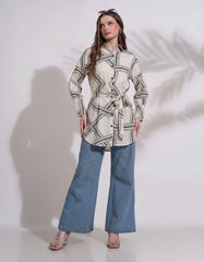 GIVO PRINTED LONG TOP
